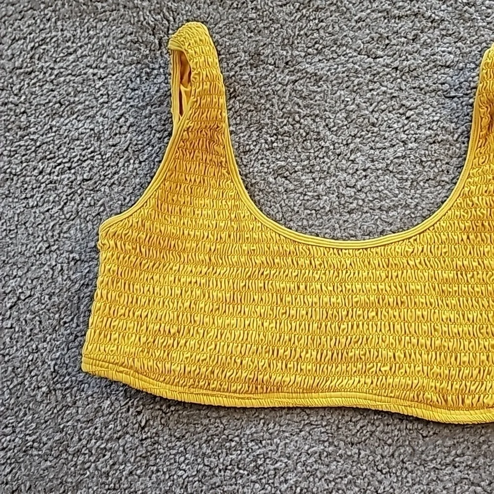 L Space Izzie Smocked Bikini Top Marigold Yellow XL